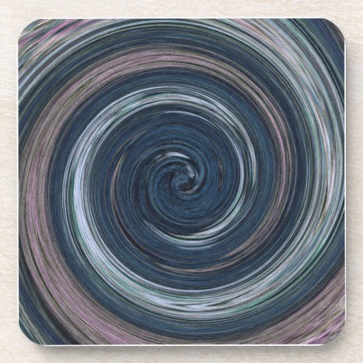 Untersetzer, Abstrakter blauer Spinnwirbel Untersetzer (Vorderseite)