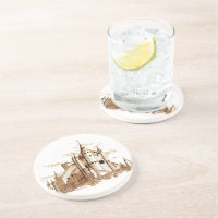 Untersetzer - Alcazar - Burg (Sepia)