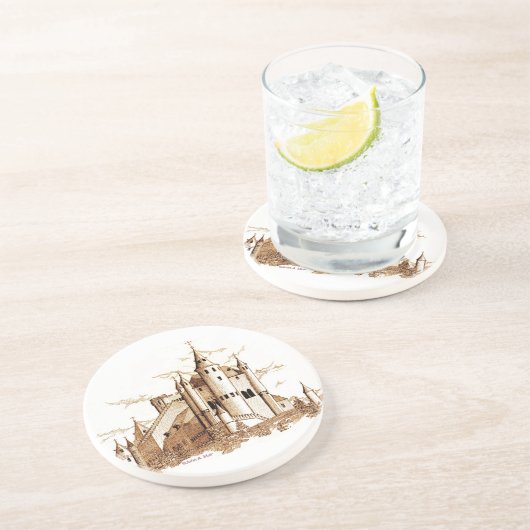 Untersetzer - Alcazar - Burg (Sepia) (Seite)