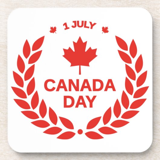 Untersetzer am Canada Day Wreath Cork-Backed (Vorderseite)