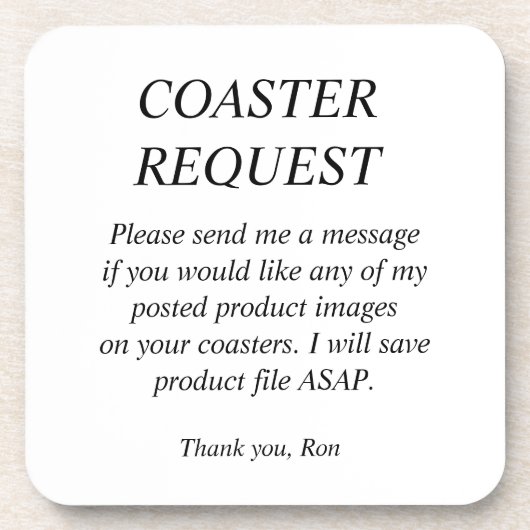 Untersetzer-Anfrage Untersetzer (Vorderseite)