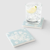 Untersetzer Aqua Rose aus Marmor (Seitenansicht)