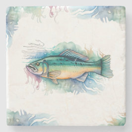 Untersetzer - Aquarellfarben-Reihe: Bass