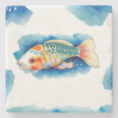 Untersetzer - Aquarellreihe: Koi Fish (Vorderseite)