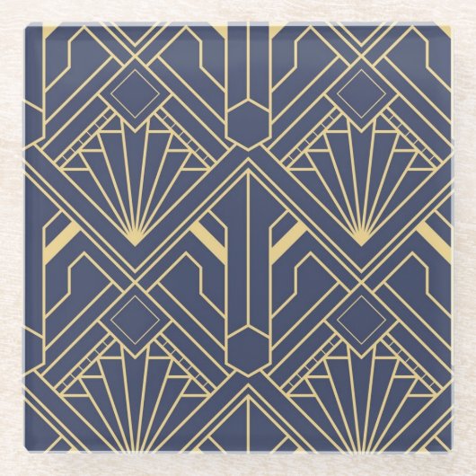 Untersetzer - Art Deco Gold Entwurf (Vorderseite)