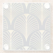 Untersetzer - Art Deco Gold Schwarzer Lüfter Desig (Rückseite)