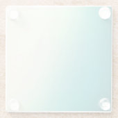 Untersetzer aus aquamarinem und weißem Gradient (Rückseite)
