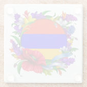 Untersetzer aus armenischem Flaggenglas (Rückseite)