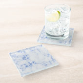 UNTERSETZER AUS BLAUEM UND WEISSEM MARMOR (Schrägansicht)