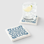 Untersetzer aus Blauem Weinmarmor (Seitenansicht)