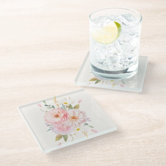 Untersetzer aus Blumenglas (Schrägansicht)