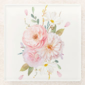 Untersetzer aus Blumenglas (Vorderseite)