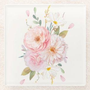 Untersetzer aus Blumenglas