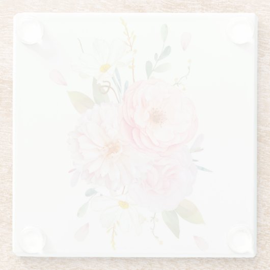 Untersetzer aus Blumenglas (Rückseite)