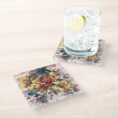 Untersetzer aus Blumenglas (Schrägansicht)