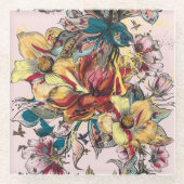 Untersetzer aus Blumenglas (Vorderseite)