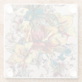 Untersetzer aus Blumenglas (Rückseite)