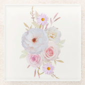 Untersetzer aus Blumenglas (Vorderseite)