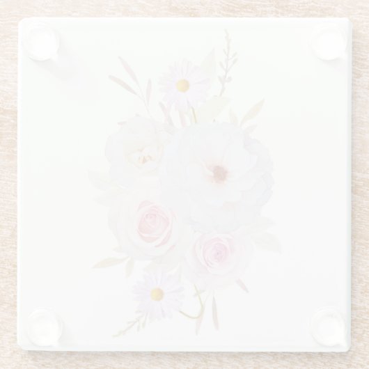 Untersetzer aus Blumenglas (Rückseite)