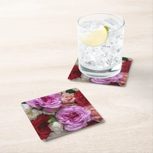Untersetzer aus Blumenpapier mit Rose und Pfannkuc (Vor Ort)