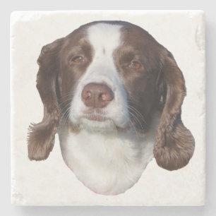 Untersetzer aus Braunbein und Weißhundestein