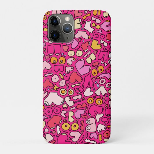 Untersetzer aus bunten Brustmustern Case-Mate iPhone Hülle (Rückseite)