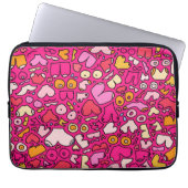 Untersetzer aus bunten Brustmustern Laptopschutzhülle (Vorderseite)