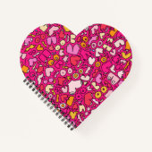 Untersetzer aus bunten Brustmustern Notizblock (Vorderseite)