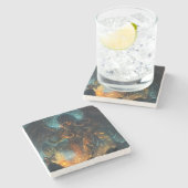 Untersetzer aus Cthulhu-Marmor (Seitenansicht)