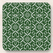 Untersetzer aus dem Kork, grün und weiß (Vorderseite)