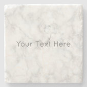 Untersetzer aus Edelstahl aus weißem Marmor (Vorderseite)