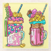 Untersetzer aus farbenfrohen Shakes (Vorderseite)