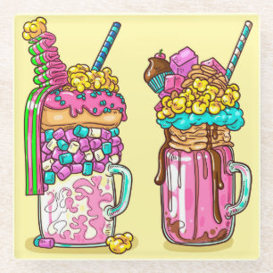 Untersetzer aus farbenfrohen Shakes