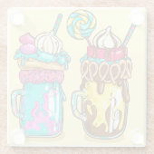 Untersetzer aus farbenfrohen Shakes (Rückseite)