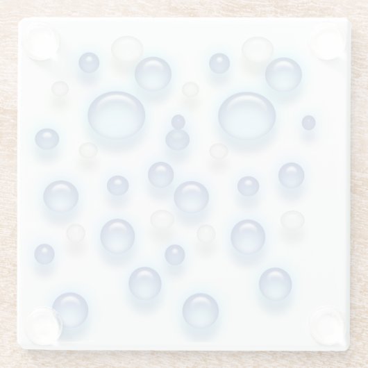 Untersetzer aus Glas - 3D-Blasen (Rückseite)