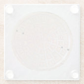 Untersetzer aus Glas - Abdeckung aus Manhole (Rückseite)