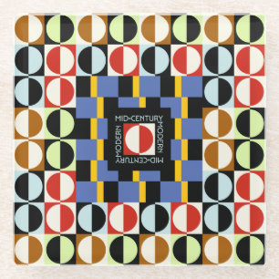 Untersetzer aus Glas aus der Mitte des Jahrhundert