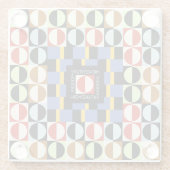 Untersetzer aus Glas aus der Mitte des Jahrhundert (Rückseite)