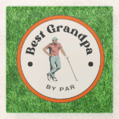 Untersetzer aus Glas: Bester Opa von Par (Vorderseite)