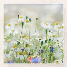 Untersetzer aus Glas - Blumen und Paisien