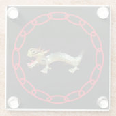 Untersetzer aus Glas - Drachen und Rote Kette (Rückseite)