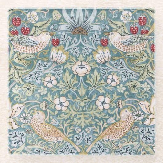 Untersetzer aus Glas - Erdbeerpicker (Vorderseite)