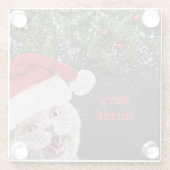 Untersetzer aus Glas, frohe Weihnachten (Rückseite)