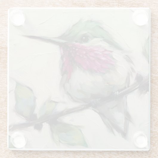 Untersetzer aus Glas - Hummingbird (Rückseite)
