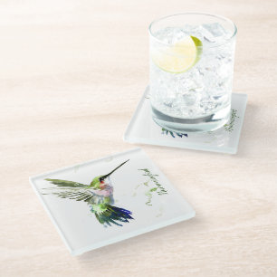 Untersetzer aus Glas - Hummingbird