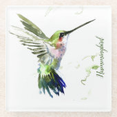 Untersetzer aus Glas - Hummingbird (Vorderseite)