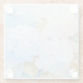 Untersetzer aus Glas, Hydrangeas in Wasserfarbe (Rückseite)