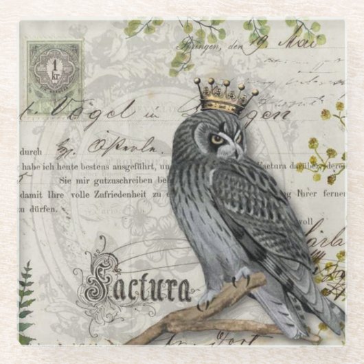 Untersetzer aus Glas - King Falcon (Vorderseite)