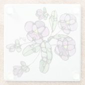 Untersetzer aus Glas - Lila Stiefmütterchen (Rückseite)