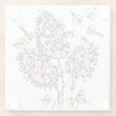 Untersetzer aus Glas - Lilacs (Rückseite)